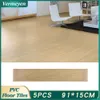 Wall Stickers 5pcs Wood Grain Floor 3D Sticker PVC Waterproof Self Adhesive for Living Room Toilet Kitchen Home Decor 230227