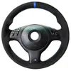 Housse de volant en cuir Alcantara cousu à la main en daim noir housse de voiture pour 330i 540i 525i 530i 330Ci E46 M3 E39 2001-2014Steering