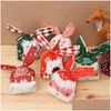 Carro de presente de dvr de carro 10pcs ano Santa Claus Long Ear Gifts Box Feliz Natal Biscoit Bag Candy Treat Bag de Natal Drop Delivery Home Garden Fest Dhmrg