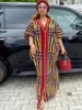 Abbigliamento etnico Abiti africani per le donne Musulmane Vneck Maxi Femme Robe Abiti tradizionali nigeriani Moda estiva Abaya Dubai Boubou 230227