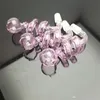 Rökande rör rosa dubbla spiralpott grossistbongs oljebrännare rör vattenrör glas