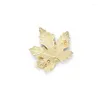 Brooches Pins Multilayer Yellow Enamel Leaves Lapel Pin Badge Golden Autumn Charms Jewelry Whole176L