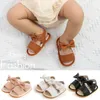 Eerste wandelaars zomer babymeisjes schattige bowknot schoenen geboren meisje ademende pu first walkers baby peuter sandalen anti-slip 230227