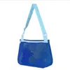 Kids Sand Beach Bags Mesh Shell Toys Organizer Collecting Treasures Storage Bag Travel Outdoor Tote Summer Zipper Portable Cross Body Shoulder Bags Sand Pouch BC401