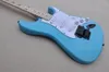 6 Strings Blue Electric Guitar com Star Inclay Floyd Rose Maple Artlebond personalizável