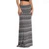 Gonne Moda Estate Donna Boho Beach Style Donna Stampa a vita alta Gonna longuette Abbigliamento per le feste