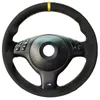 Housse de volant en cuir Alcantara cousu à la main en daim noir housse de voiture pour 330i 540i 525i 530i 330Ci E46 M3 E39 2001-2014Steering