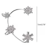 Backs Earrings Fashion Gift Christmas No Pierced Jewelry Snowflake Ear Wrap Non Piercing Rhinestones Cuff Tragus