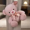 Bonito oso de peluche con pajarita de 35-50CM, muñeco suave de peluche para niños, amantes de los niños, regalo Kawaii, almohada de peluche de Animal