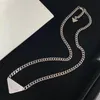 Cadeia de diamantes personalizados femininos masculinos colares de designer prata triângulo de ouro design de pingente moda joias de boa qualidade Amantes estão apaixonados colar de ouro