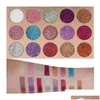 Lidschatten New Pressed Glitter Beauty Glasierte 15-Farben-Pailletten-Palette Lidschatten-Highlighter Shimmer Makeup Rop Delivery Health Eyes Dhra5