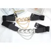 Belts Gold Chain Belt Elastic Silver Metal Waist Belts for Women High Quality Stretch Cummerbunds Ladies Ketting Riem Waistband x258 Z0223