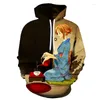 Felpe con cappuccio da uomo Fashion 3D Pirate King Anime Uomo Pullover Donna con cappuccio Casual manica lunga 3DPrint Felpe da uomo