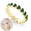 Cluster Rings Alloy Oil Dripping Love Ring Multicolor Peach Heart Exquisite Versatile Fashion Jewelry Hand Decoration