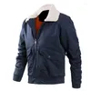 Jackets masculinos masculino grande tamanho de inverno algodão fino casaco de dupla face coreano fito fit