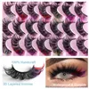 14 Pairs Colorful False Eyelashes Extension Reusable Wispy Thick Colored Strip Lashes Dramatic Fluffy Eye Lash