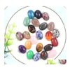 voiture dvr Pierre 13X18Mm Naturel Quartz Agates Cristal Cabochon Ovale Perles En Vrac Pierres Précieuses Pour Diy Anneau Boucles D'oreilles Fabrication De Bijoux Drop Delivery Dh2Ra