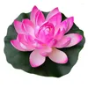 car dvr Garden Decorations Simate Water Lily Outdoor Fishes Pool Decor Fish Tank With 2Layer Flower Petals Leaves Mini Solar Fountain Round Dhkz2