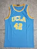 NCAA UCLAブルーインズカレッジバスケットボールジャージーラッセルウェストブルックロンゾボールレジーミラービルウォルトンケビンラブブルーサイズS-XXLレア