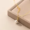 Chains La Monada Women's Necklace 925 Silver Woman On Neck Synthesis Pearl Pendant Jewelry For Women Girl