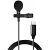 Microphones Mini Microphone USB Type C Mic Filaire Revers Lavalier Clip-on Type-C Pour L'enregistrement De Téléphone Intelligent YouTube Chantant