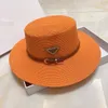 Роскошная дизайнерская шляпа ведро шляпа модные соломенные шляпы соломенные шляпы с плоским верхом шляпы с широкими полями конфеты повседневная рыбацкая кепка солнцезащитные козырьки капот 16 вариантов