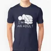 T-shirt da uomo I'm An Adult Hip Hop T-Shirt Cotton Tshirts Men Tee Tops Am I A Funny Fun Sad