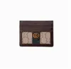 5A Luxury Designer Card Holder Origina G Högkvalitativ äkta läder Kvinnor Män Purses Credit Coin Mini Wallet Bag Double Sided Wallet Key
