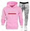 Kvinnor sätter sweatsuit designer spårdräkter män kvinnor rosa luvtröjor och joggare byxor 2 stycken set tröja pullover casual tennis sport kostym kvinnliga kläder
