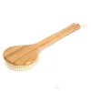 Bath Tools Accessories 40Cm Round Shape Bristle Long Handle Wooden Shower Body Back Brush Spa Scrubber Soap Cleaner Exfoliating Ba Dhl1C