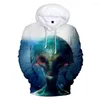 Mens Hoodies E.T. Den extra-terrestrial science fiction film huva rund hals tröja mode trend stil polyester unisex material