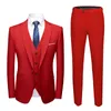 Erkekler Suits Blazers Erkekler Düğün 2 Parça Takım 3 Set Blazers Tam Lüks Ceket Pantolon Tasarım Son Yelek İş İnce Fit Ceket Pantolon 230227