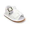 Sandales 2019 Nouveau Printemps Solide Mignon caoutchouc dur Bébé mocassins enfant Été garçons sandales pu cuir Infant Tissu chaussures bébé sandales Z0225