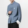 Ethnic Clothing Chinese Style Men's Cotton Linen Shirt Loose Large Size Plate Button Retro Tang Suit Fashion Top Hanfu Shirts