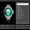 腕時計Skmei Skull CaCual Quartz Watch Men Watches 3BAR防水3Dリリーフパターンラインストーンステンレススチールストラップ