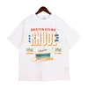 Rhude T -skjorta lyx överdimensionerad t -shirt Men Europe America Rhude Designer varumärke Kläd Rund nacke