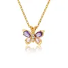 Choker Rhinestone Butterfly Necklace For Women Girls Zircon Crystal Halsband Kedja Engagemang Bröllopsmycken gåva