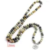 Bracelet multicouche naturel Picasso, perles de 6MM, tibétain, bouddhiste, Mala, bouddha, charme, chapelet de Yoga 108, pour femmes et hommes