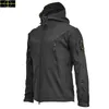 plus size coat Spring and Autumn Stone Men's Jacket island Stand Collar Hooded Solid Men's Casual Windproof Outdoor Is land Jacket Coat New XXXL2