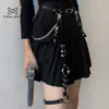 Cintos cintos de mulheres com corrente gótica punk pu pU couro harajuku chicote perna cinturões corpora cintura jk jeans bondage cós 383 z0223