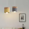 Lampes suspendues lumières modernes nordique bois fer coloré E27 lampe suspendue restaurant café chambre salle à manger cuisine luminaires