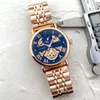 moda orologio da uomo di lusso movimento meccanico automatico fasi lunari orologi da polso firmati Top brand Tutti gli orologi con cinturino in acciaio inossidabile per uomo Regalo di San Valentino