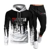 Trainingspak Trapstar Merk heren Jassen Gedrukte Sportkleding heren t-shirts 16 Kleuren Warme Tweedelige Set Losse Hoodie Sweatshirt Broek Jogging 220615