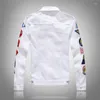 Jackets masculino Patches Design Design Slim Fit Denim Jacket White Army Green Patchwork Casat Outerwear para homem