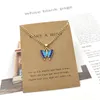 Böhmischen Stil INS Schmuck Schmetterling Anhänger Halsketten Für Frauen Legierung Link Kette Halskette Zubehör Mit Karte