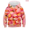 Hoodies Sweatshirts Hoodies 3D Baskı komik yemek patates cipsi şeker ekmek sweatshirts kızlar unisex kapüşonlu moda kawaii sweatshirts çocuk ceket 230227