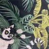 Housse de coussin en coton et lin, taie d'oreiller, plante de Jungle, lémurien, 45x45cm, housse de coussin décorative pour canapé de voiture, décoration de la maison