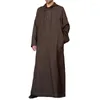 Sweats à capuche pour hommes mode Robe musulmane Dressing hommes saoudien arabe dubaï à manches longues couleur Pure Thobe arabe islamique homme vêtements