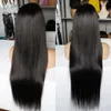 Straight 13x4 Spitzenfront Perücken menschliches Haar für schwarze Frauen, 150% Dichte Brasilianische jungfräuliche menschliche Haarspitzenspitze Perücken mit Baby Haar vorgezogen natürlicher Farbe
