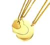 Colliers pendentifs Collier soeur en acier inoxydable doré en forme de coeur correspondant à 3 pièces BFF ami de la famille pour les adolescentes filles pendentif Morr22